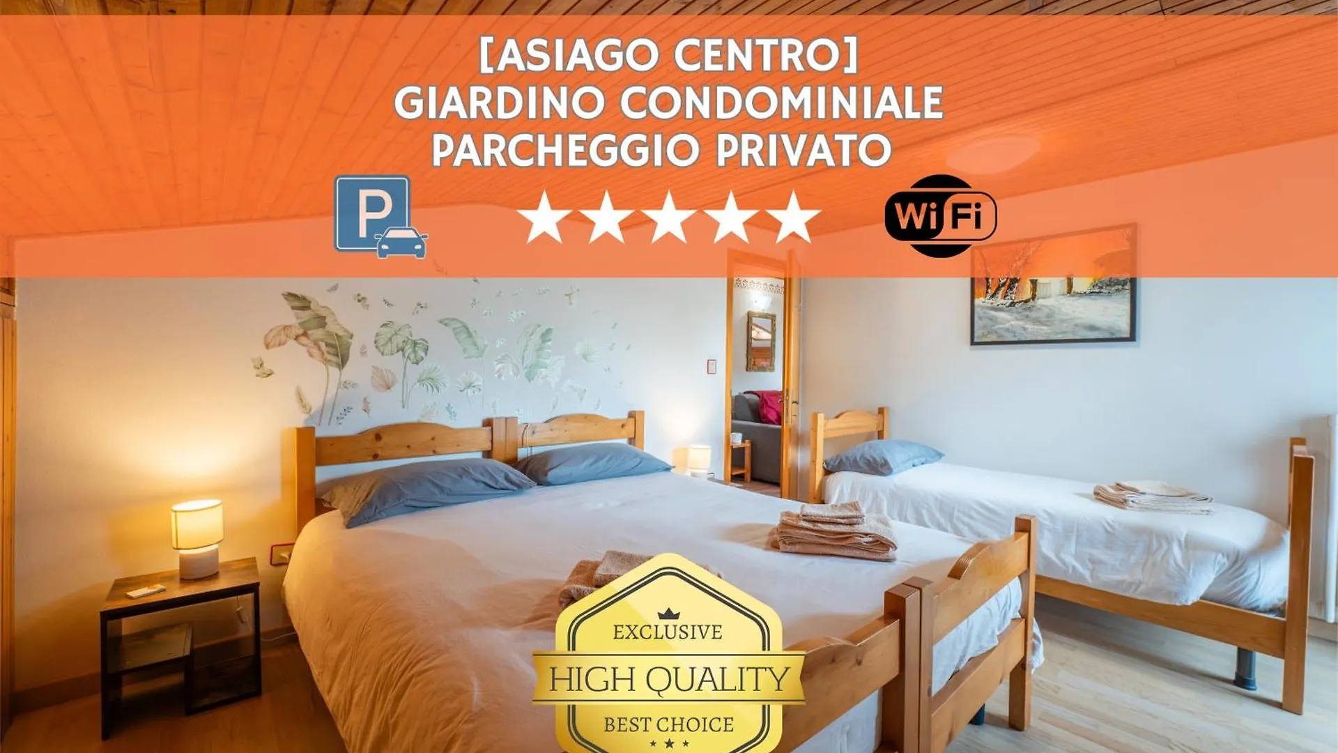 Asiago Centro Mansarda Con Balcone E Giardino